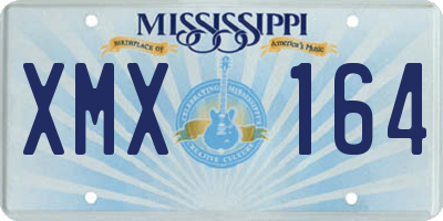 MS license plate XMX164