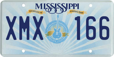 MS license plate XMX166