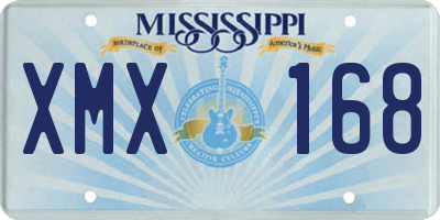 MS license plate XMX168