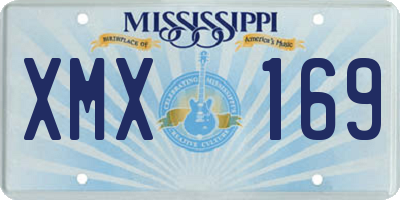 MS license plate XMX169