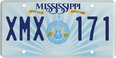 MS license plate XMX171