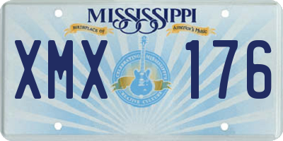 MS license plate XMX176