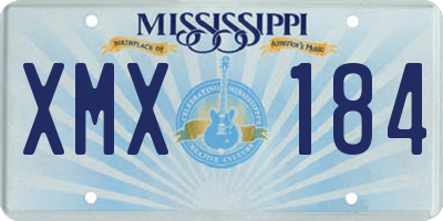 MS license plate XMX184