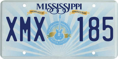 MS license plate XMX185