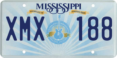 MS license plate XMX188