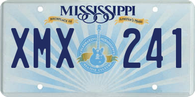 MS license plate XMX241