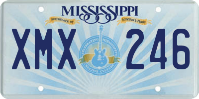 MS license plate XMX246