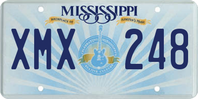 MS license plate XMX248
