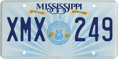 MS license plate XMX249