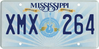 MS license plate XMX264