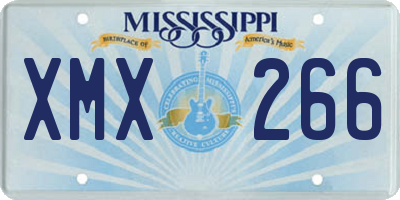 MS license plate XMX266