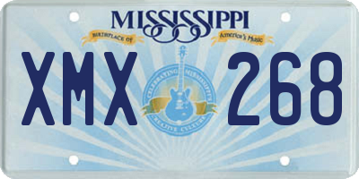 MS license plate XMX268