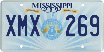 MS license plate XMX269