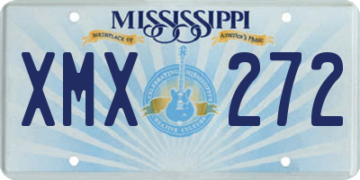 MS license plate XMX272