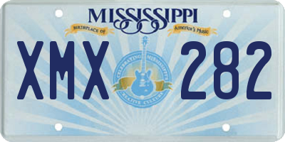 MS license plate XMX282