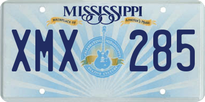 MS license plate XMX285