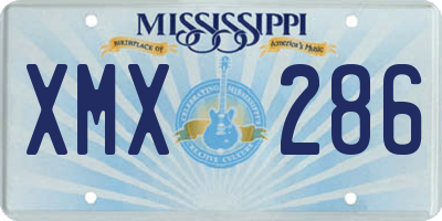 MS license plate XMX286