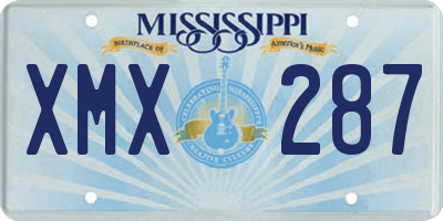 MS license plate XMX287