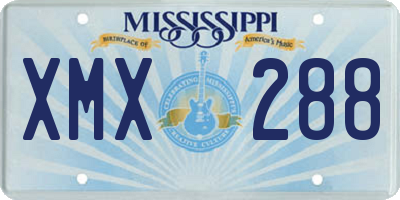 MS license plate XMX288