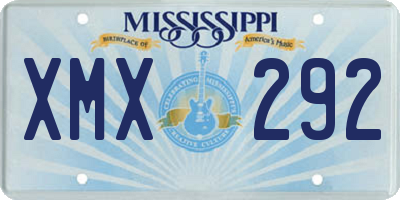 MS license plate XMX292