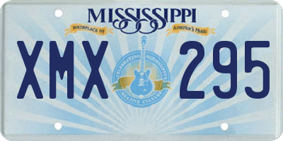 MS license plate XMX295