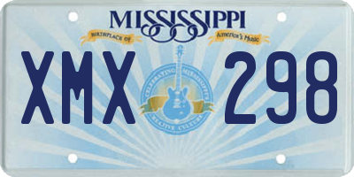 MS license plate XMX298