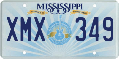 MS license plate XMX349
