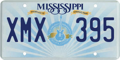 MS license plate XMX395