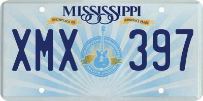 MS license plate XMX397