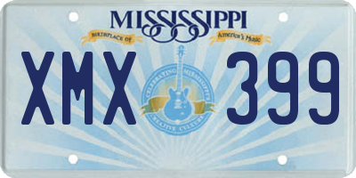 MS license plate XMX399