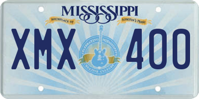 MS license plate XMX400