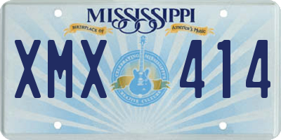 MS license plate XMX414