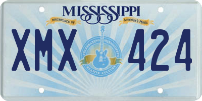 MS license plate XMX424