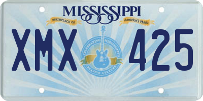 MS license plate XMX425