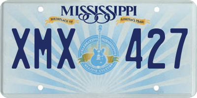 MS license plate XMX427
