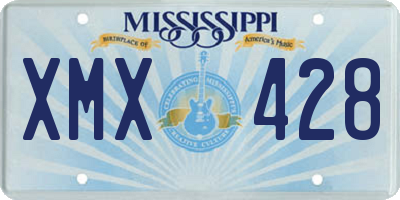 MS license plate XMX428