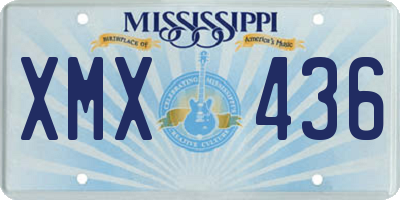 MS license plate XMX436
