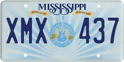 MS license plate XMX437
