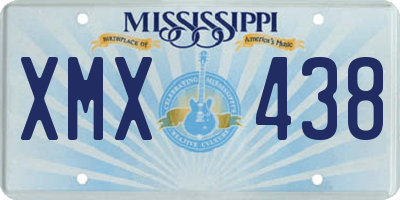 MS license plate XMX438