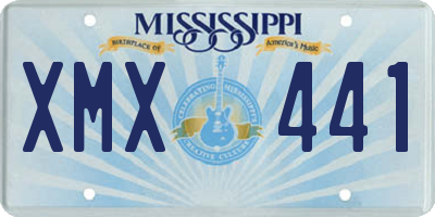 MS license plate XMX441
