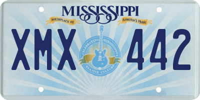 MS license plate XMX442