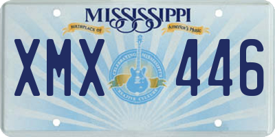 MS license plate XMX446