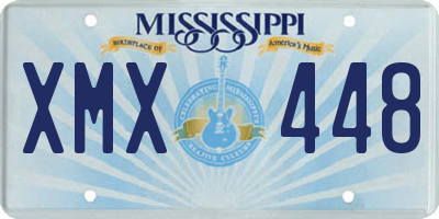 MS license plate XMX448