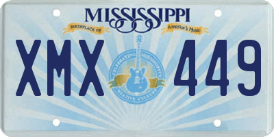 MS license plate XMX449