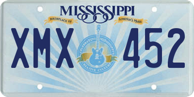 MS license plate XMX452