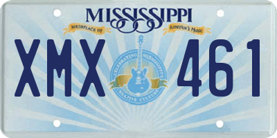 MS license plate XMX461