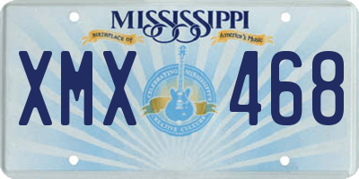 MS license plate XMX468