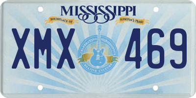 MS license plate XMX469