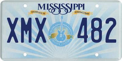 MS license plate XMX482