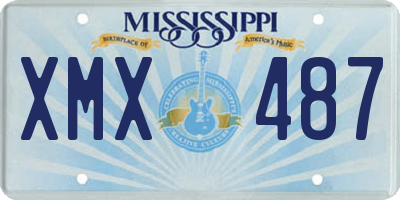 MS license plate XMX487